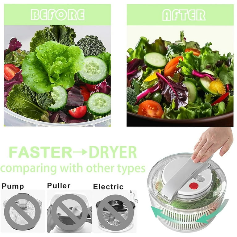 GUZZINI 10" Salad Spinner With Lid - Lichen Green