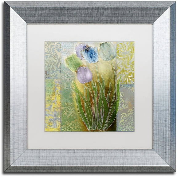 Trademark Fine Art "Emily II" Canvas Art by Color Bakery White Matte, Silver Frame