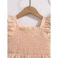 thumbnail image 6 of 4T Baby Girls Dress 5T Girls Sleeveless Dress Toddler Girls Summer Dress Ruffle Solid Color Dress Apricot, 6 of 10