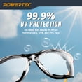 thumbnail image 6 of POWERTEC Safety Glasses ANSI Z87.1-2020, Clear Wraparound Protective Eyewear with Removable Foam Gasket, UV Protection for Construction, Woodworking & Jobsite Use (72317), 6 of 7