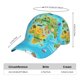 thumbnail image 2 of Balery World Map With Animals Landmarks Gorra de béisbol de tamaño ajustable para correr, entrenar y actividades al aire libre. Gorra de papá para todas las estaciones., 2 of 6