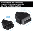 thumbnail image 3 of Adaptador De Escáner Obd2 Para Nissan/tsuru De 16 A 14 Pines Negro, 3 of 4