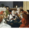 thumbnail image 2 of After Lucas van Leyden 16x15 Black Ornate Wood Framed Double Matted Museum Art Print Titled - The Card Players (Probably C. 1550-1599), 2 of 5