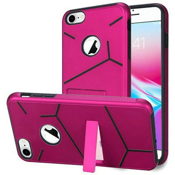 GSA Helix Hybrid Case for iPhone SE (2020-22), 8 & 7 (4.7") - Hot Pink/Black