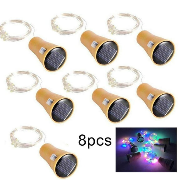 SSKFHGI Warm White 5pcs Solar Bottle Stopper Light String Copper Wire Light String Colored Light String Christmas Light Wine Bottle Atmosphere Light 10 Lights 20 Lights Red Wine Bottle Stopper