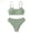 Green, variant on Girls Multi Color Strapless Swimsuit Little Cute Bikini For Big Kids Sport Outfits,2 Piece Swimwear Sets 9-11 Years Black