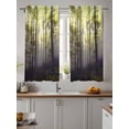 thumbnail image 2 of Yellow Forest Curtains 54 Inch Length, Sheer Curtains for Bedroom Living Room Window Vintage Foggy Woods Tree Rod Pocket Voile Drapes Kitchen Curtains Small Half Window 42"x54" 2 Panels, 2 of 7