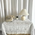 thumbnail image 2 of White Lace Tablecloth for Table Lace Tablecloths Lace Table Covers  for Kitchen Wedding Party Decoration,48x48inch, 2 of 4
