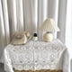 thumbnail image 2 of Mantel de encaje blanco para mesa de centro, a prueba de polvo, para mueble de TV, para el hogar, 2 of 4