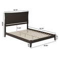 thumbnail image 7 of AFI Metro Queen Low Profile Wood Platform Bed Frame with Panel Headboard, Espresso, 7 of 7