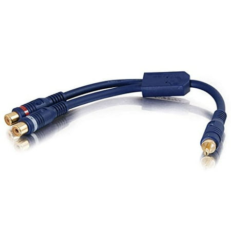 C2G Velocity 6in Velocity One RCA Mono Male to Two RCA Stereo Female Y-Cable - audio adapter - composite audio - 6 in