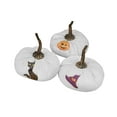 thumbnail image 4 of Calabazas de terciopelo Strade Fareast Limited 3 calabazas artificiales decorativas rústicas 15 cm, 4 of 8