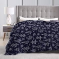 thumbnail image 4 of ZICANCN Throw Blanket Christmas Tree Dark Blue , Couch Ultra Soft Micro Fleece Sofa Bed Camping Travel Blanket for Adults, 60"x50", 4 of 8