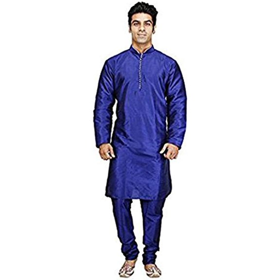 Royal Kurta Men's Silk Blend Kurta & Churidaar Set