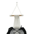 thumbnail image 4 of DecMode Black Cotton Handmade Intricately Weaved Macrame Wall Decor with Fringe Tassels, 4 of 7