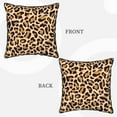 thumbnail image 7 of DouZhe Velvet Decorative Throw Pillow Covers Set of 2, Soft Square Cushion Cover with Invisible Zipper Abstract Leopard Print Animal Brown Printing, 20"x20", 7 of 7