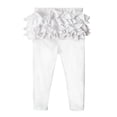 thumbnail image 2 of Coerni Baby Little Girls Solid Ruffles Pants Girls Winter Cotton Leggings Toddler Kids Stretchy Thermal Tights Pants, 2 of 6