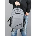 thumbnail image 5 of WHAMVOX 1Pc Men Backpack Grey with USB Port and Basketball Football Storage Buckle, 5 of 5