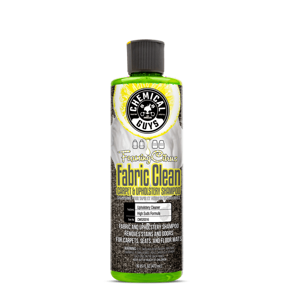 Chemical Guys Foaming Citrus Fabric Clean Carpet And Upholstery Shampoo And Odor Eliminator (16 Fl. Oz.) (CS 12)