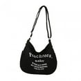 thumbnail image 3 of Bolso de lona para mujer, tipo hobo, moderno, duradero, informal, tipo tote negro, 3 of 9