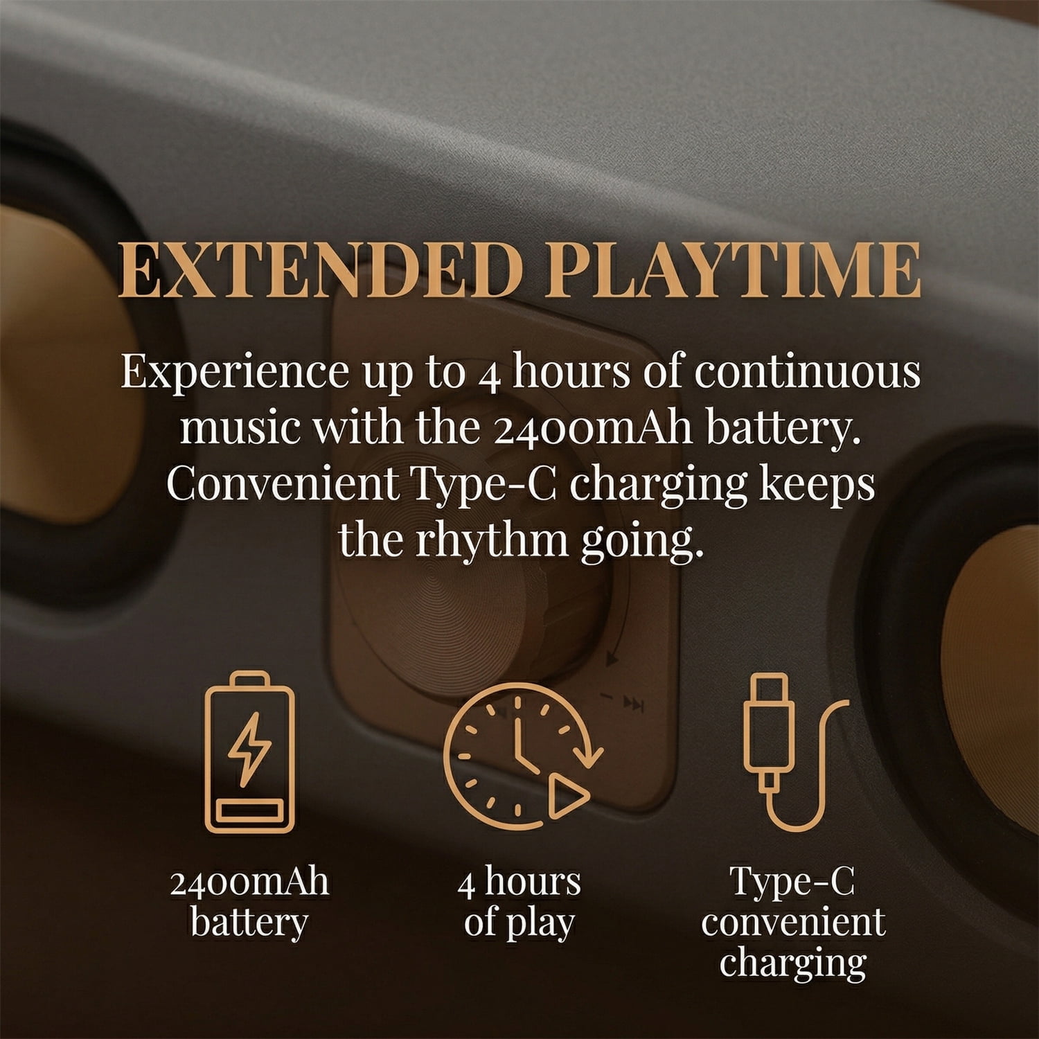 Dazone Retro Bluetooth Speaker, Vintage Wood Wireless Speaker with 10W Stereo Sound, Portable Mini Speaker for Office, Bedroom, Cafe, Gray