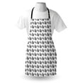 thumbnail image 3 of Money Apron Monochrome Stacked Coins and Dollar Bills Simple Doodle Style Economy Themed Pattern, Unisex Kitchen Bib Apron with Adjustable Neck for Cooking Baking Gardening, Black White, by Ambesonne, 3 of 3