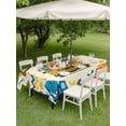 thumbnail image 4 of Outdoor Tablecloth with Umbrella Hole for Patio/Picnic/Party/Camping, Yellow Cartoon Truck Waterproof Table Cloth Rectangle Table Cover Washable, Cute Engineering Vehicle (54"x 80"), 4 of 8