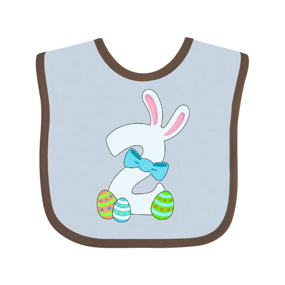 Inktastic Easter Bunny Second Birthday Bow Tie Boys or Girls Baby Bib