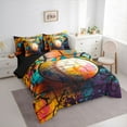thumbnail image 3 of Homewish Female Men Adults Ball Gamer Baseball Bedding Comforter Set 7pcs,Abstract Vintage Graffiti Splash Queen Bedding Sets Super Cozy,Sport Theme Queen Sheet Sets,Super Cozy Room Decor, 3 of 8