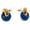 Blue, variant on SNGIA 18K Gold Plated Tiger Eye Interlock Stud Earrings for Women, Round Statement Design