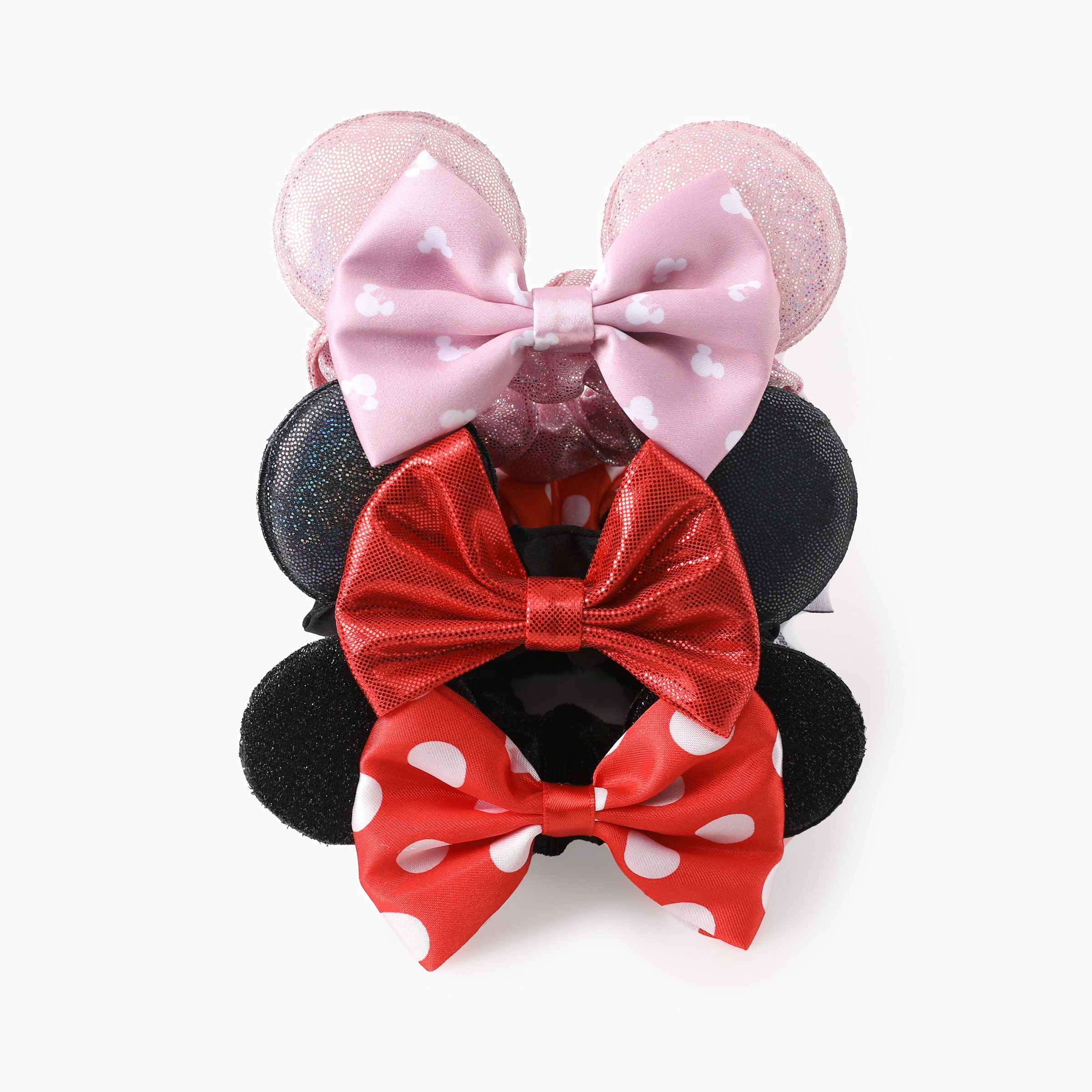 Disney Minnie Mouse Girls Scrunchies 3 Pack Hair Ties Back to School Gift