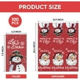 thumbnail image 2 of Sm:)e Let it Snow Snowman Christmas Paper Napkins 100pcs Winter Disposable Decorative Guest Napkins, Red, 2 of 7
