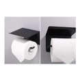 thumbnail image 5 of Portarrollos de papel higiénico con estante Portarrollos de papel de acero inoxidable para baño y cocina (negro), 5 of 5