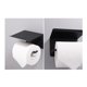thumbnail image 5 of Portarrollos de papel higiénico con estante Portarrollos de papel de acero inoxidable para baño y cocina (negro), 5 of 5