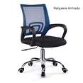 thumbnail image 2 of Silla de oficina con respaldo bajo ergonómica ilios innova Azul, 2 of 9