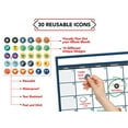 thumbnail image 2 of Dry Erase Calendar for Wall, 36"x48" - Undated, Reusable, Monthly - Large Whiteboard For School, Classroom & Office, Includes Markers, Eraser & Accessories, 2 of 3