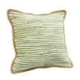 thumbnail image 5 of Ox Bay Ringo 20" x 20" Green/White Jute Bordered Striped Cotton Adult Decorative Throw Pillow Cover, 5 of 9