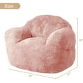 thumbnail image 3 of Historyli Compact Bean Bag Chair for Adults, Space-Saving Lounge Chair with Ergonomic Backrest & Wide Armrest, High Density Foam Filler, for Apartment, 3 of 7