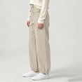 thumbnail image 7 of Miqool Cargo Jean Joggers for Women High Waisted Drawstring Elastic Waist Stretch Denim Pants with Pockets, 7 of 7