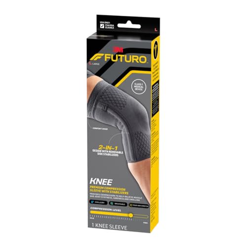 Futuro Sport Performance Compression Knee Sleeve, Large/X-Large