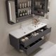 thumbnail image 5 of Cream Oak Bathroom Cabinet, Dresser, Combination Toilet, Rock Slab, Seamless Basin, Vanity, Sink, Bathroom Cabinet My Lux Decor Round, 5 of 29