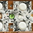 thumbnail image 5 of Tree Crows Halloween Placemats Set of 4, 12x18 Inch Branches Fall Table Mats for Outdoor Home Party Kitchen Dining Decoration (2,30x45cm,Strip), 5 of 7