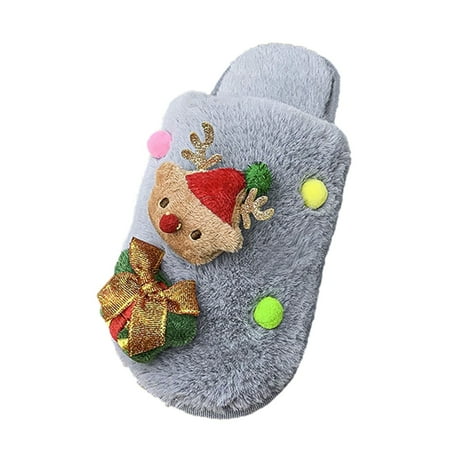 

Fsqjgq Womens Boots Socks Boots for Women with Heel Winter Latest Santa Plush Slippers Heel Men and Women Warm Shoes Home Shoes. Slim Boots Women s Boots Grey 38