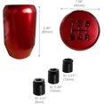 thumbnail image 2 of HUGFEGWE Racing JDM Manual 5 Speed Universal Gear Stick Shift Knob Aluminum Shifter (Red) AZ824-16273, 2 of 9