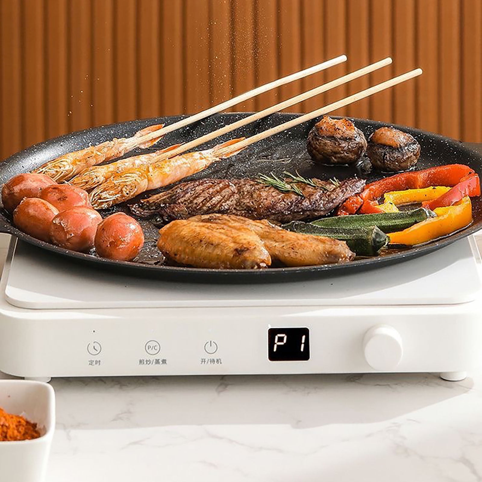 Non Stick Round Baking Grill Pan For Even Heating Multifunctional Stove Top Korean BBQ Frying And Grilling Kitchen