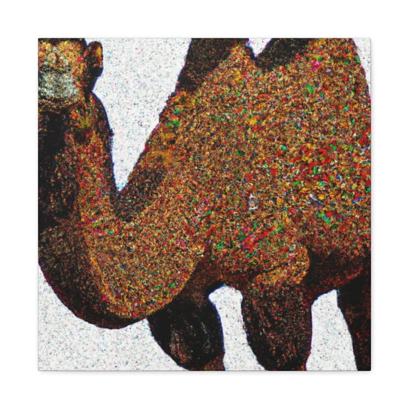 Camel in Pointillism - Canvas