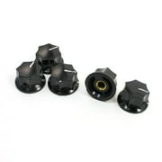 Unique Bargains 5pcs 6mm Shaft Plastic Control Volume Potentiometer Ratary Knob Pots