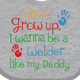 thumbnail image 4 of Inktastic Welder Like Daddy Boys or Girls Baby Bib, 4 of 4