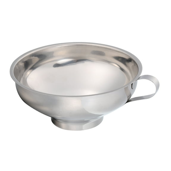 Stainless Steel Canning Funnel, 104mm/ 4inch Wide Mouth Jar Funnel with Handle