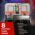 thumbnail image 2 of KOTEK Basketball Arcade Game Indoor, Foldable Dual Shot Electronic Basketball Games for 2 Players w/8 Game Options & LED Scoring System, Basketball Hoop Arcade for Family Home Play (Silver), 2 of 14